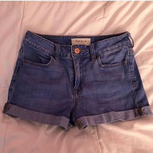 blue jean shorts